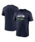 Men's College Navy Seattle Seahawks Infographic Performance T-shirt Синий, XL - фото #2