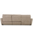 Фото #16 товара Gabrine 3-Pc. Leather Sectional with 2 Power Headrests & Chaise, Created for Macy's