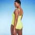 Women's U-Wire Medium Coverage One Piece Swimsuit - Kona Sol Green S