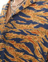 Viggo pasvoir wave printed short sleeve shirt in navy multi Синий, S - фото #3