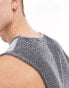 ASOS DESIGN muscle fit tank vest in glitter fabric