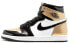 Фото #1 товара Кроссовки Nike Air Jordan 1 Retro High NRG Patent Gold Toe (Черно-белый)