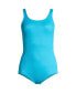 Plus Size Scoop Neck Soft Cup Tugless Sporty One Piece Swimsuit
