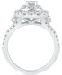 ფოტო #3 პროდუქტის Diamond Halo Cluster Engagement Ring (1-3/8 ct. t.w.) in 14k White Gold