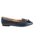 Фото #1 товара Trotters Hope T2162-400 Womens Blue Wide Leather Slip On Loafer Flats Shoes