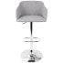 Daniella Adjustable Barstool with Swivel in Light