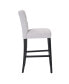 Фото #14 товара 29" Upholstered Linen Fabric Tufted Bar Stool Chair