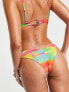 Фото #4 товара Kulani Kinis x Hannah Melcoche high leg vintage bikini bottom in multi rainbow check print