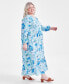 Фото #3 товара Plus Size Floral-Print Tiered 3/4-Sleeve Dress, Created for Macy's