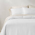 Фото #1 товара Full/Queen Heavyweight Linen Blend Comforter & Sham Set White - Casaluna