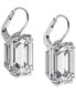 Octagon Crystal Drop Earrings