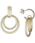 Фото #1 товара Circular Drop Earrings in 14k Gold