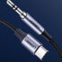 Фото #7 товара Kabel przewód audio w oplocie USB-C - mini jack 3.5mm 1m szary