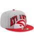 Головной убор New Era мужской серо-красный Atlanta Hawks Tip-Off Two-Tone 59FIFTY Fitted Hat. Красно-серый, 7 1/2 - фото #3