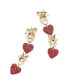 ფოტო #2 პროდუქტის Women's Donald & Daisy Heart Drop Earrings