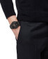 Men's Swiss Chronograph Greca Extreme Black Silicone Strap Watch 45mm