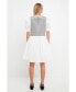 ფოტო #6 პროდუქტის Women's High Low Knit Combo Dress