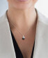 ფოტო #5 პროდუქტის Cultured Tahitian Pearl (9mm) & Diamond (1/10 ct. t.w.) Swirl 17" Pendant Necklace in 14k White Gold