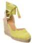 Castañer Carina Canvas Wedge Sandal Women's Yellow 38