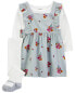 Фото #5 товара Baby 3-Piece Bodysuit & Floral Jumper Set NB