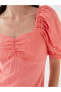 LCW Casual Kalp Yaka Düz Kısa Kollu Kadın Elbise