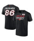 Фото #1 товара Men's Jack Hughes Black New Jersey Devils Authentic Pro Prime Name and Number T-shirt