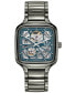 ფოტო #1 პროდუქტის Unisex Swiss Automatic True Square Gray Ceramic Bracelet Watch 38mm