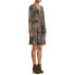 Фото #3 товара Scoop Blouson Sleeve Wrap Dress Camo Print Women's size M 8-10