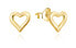 Fine gold-plated earrings Hearts AGUP3460-G Золотистый - фото #1