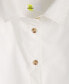 Girls Cotton Poplin Shirt, Created for Macy's Белый, L (14/16) - фото #7