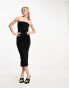 New Look bandeau maxi dress in black