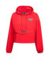 Women's Red Washington Capitals Classic Cropped Half-Zip Wind Jacket