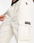 Napapijri m-earth cargo trousers in off white