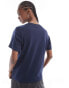 Weekday Essence standard t-shirt in navy blue