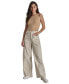 DKNY Women's Cotton High-Rise Front-Seam Cargo Pants