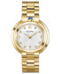 ფოტო #1 პროდუქტის Women's Rubaiyat Diamond-Accent Gold-Tone Stainless Steel Bracelet Watch 35mm