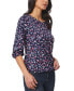 ფოტო #2 პროდუქტის Women's Blouson-Sleeve Dot-Print Top