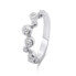 Charming silver ring with zircons RI060W