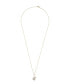 Фото #3 товара Macy's cultured Freshwater Pearl with Diamond Crossed Pendant in 14K Yellow Gold