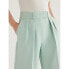 Scoop High Waist Pleated Wide Leg Crepe Pants Women's Pullon Teal Size 12