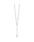 ფოტო #3 პროდუქტის Sterling Silver Beaded Rosary Pendant Necklace 18"