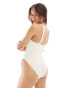 Фото #4 товара The Frolic textured u front swimsuit in oat