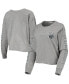 Фото #2 товара Women's '47 Heathered Gray Penn State Nittany Lions Ultra Max Parkway Long Sleeve Cropped T-shirt