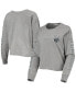 ფოტო #2 პროდუქტის Women's '47 Heathered Gray Penn State Nittany Lions Ultra Max Parkway Long Sleeve Cropped T-shirt