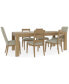 Фото #2 товара Davie Rectangle Dining 7pc Set (Table + 2 Upholstered Chair + 4 Ladder Side Chair)