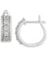 Lab Grown Diamond Huggie Hoop Earrings (1/3 ct. t.w.) in Sterling Silver, 0.56"