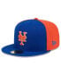 Фото #2 товара Men's Royal/Orange New York Mets Gameday Sideswipe 59fifty Fitted Hat