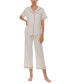 ფოტო #5 პროდუქტის Women's Annie Notch Top and Capri Pajama 2 Piece Set