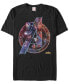 Фото #1 товара Marvel Men's Avengers Endgame Neon Heros Logo, Short Sleeve T-shirt