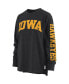 Women's Heathered Black Iowa Hawkeyes Two-Hit Canyon Long Sleeve T-shirt